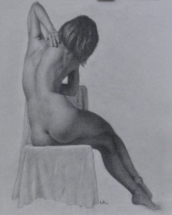 Nude Female Back in Graphite