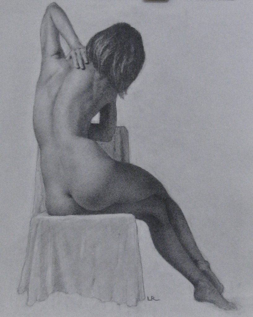 Nude Female Back in Graphite