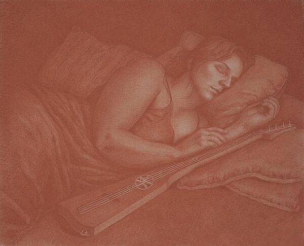 Sleeping Figure in Conte