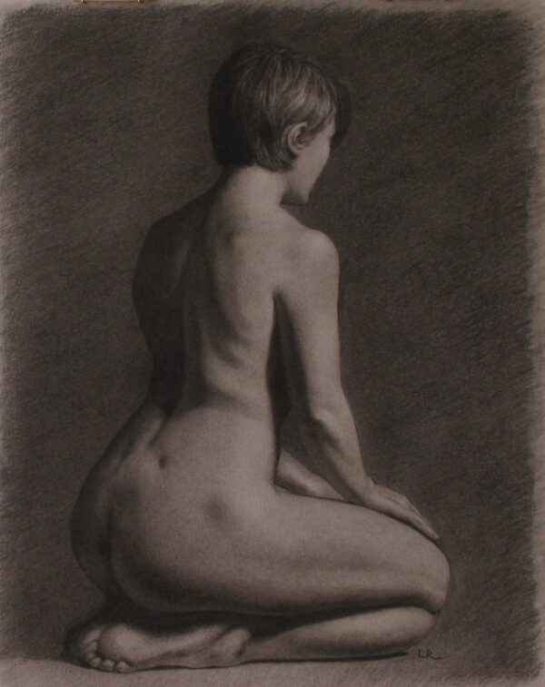 Nude Figure in Charcoal on Toned Paper